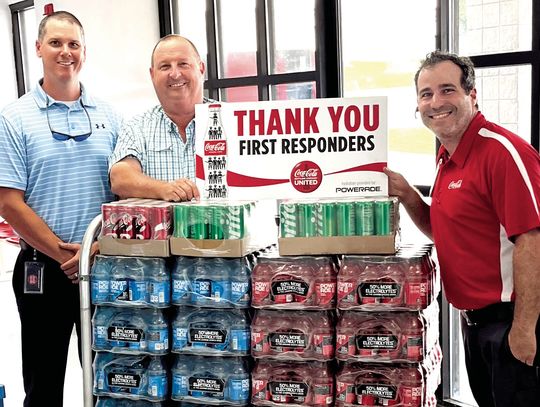 Coca-Cola donates to keep first responders hydrated