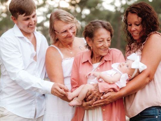 Five generations in one picture, twice