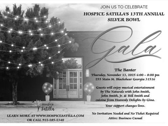 Hospice Satilla’s Silver Bowl Gala is Nov. 13 at The Banter