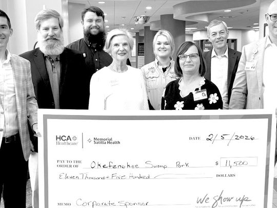 Memorial Satilla gives over $11k donation to Okefenokee Swamp
