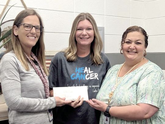 Offerman ladies donate to cancer unit