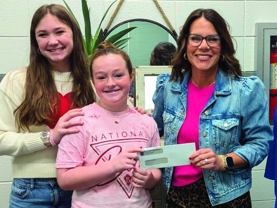 PCMS Jr Beta donates $$$ to Campground Ministries