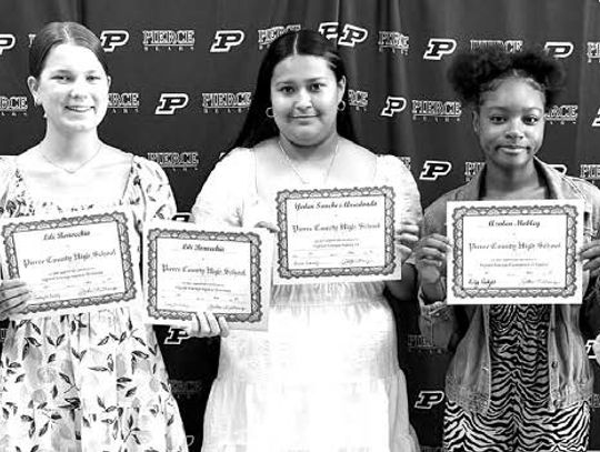 Pierce County High School underclassmen honors