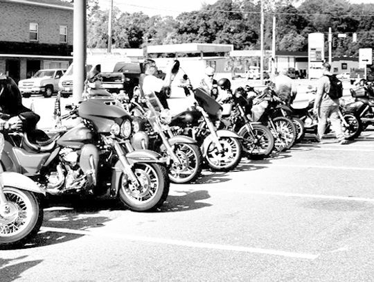 Riders prepare to mount for Blue Ribbon Ride