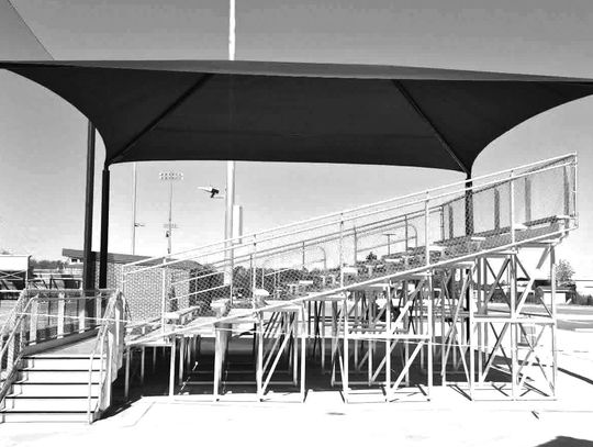 Softball facility shade installation complete