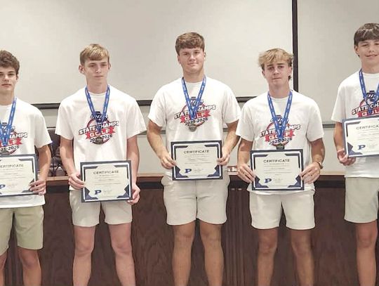 State Champions PCHS Boys Golf Team recognized by Board of Education