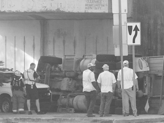 Tanker overturns in Carswell underpass