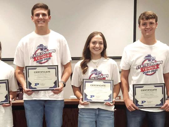 Tennis champs honored