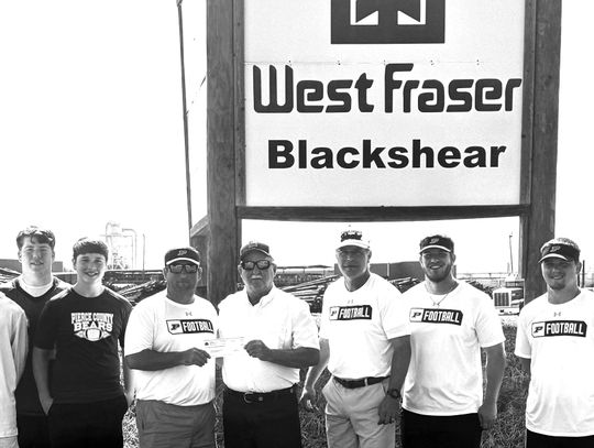West Frasier makes donation to PCMS football