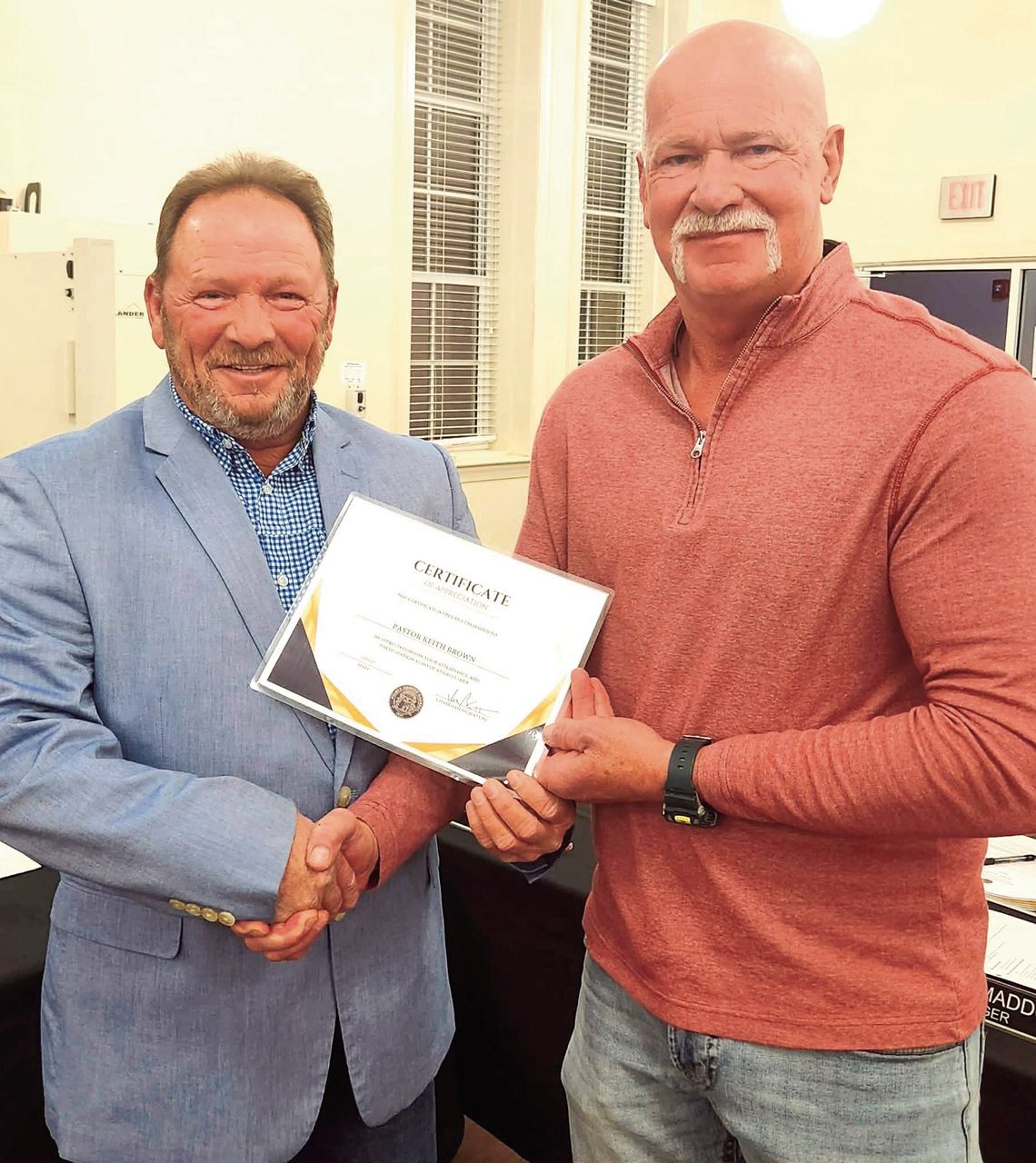 Brown gives prayer Brown gives prayer