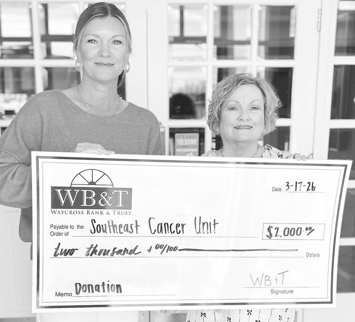 Cancer walk donation