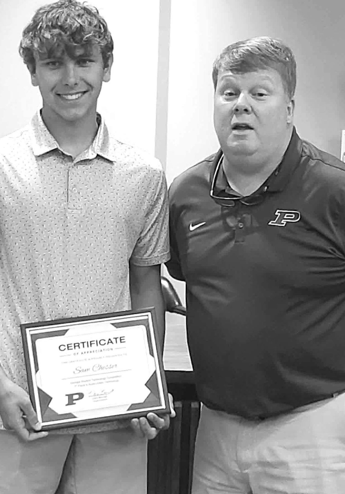 Chesser honored at BOE