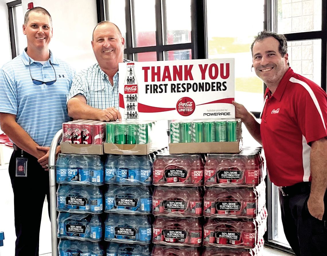 Coca-Cola donates to keep first responders hydrated Coca-Cola donates to keep first responders hydrated