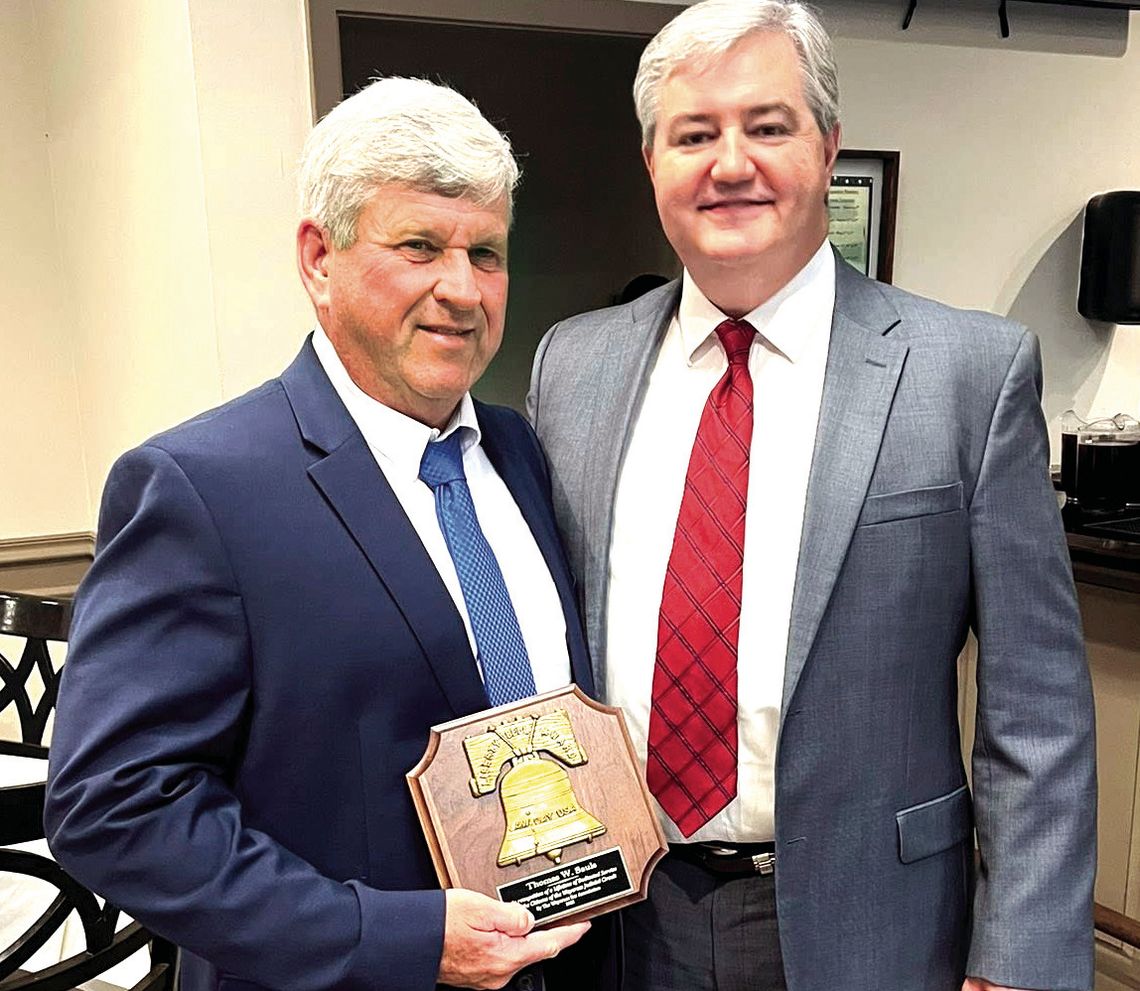 Former Clerk of Court Thomas Sauls is recipient of annual Liberty Bell Award