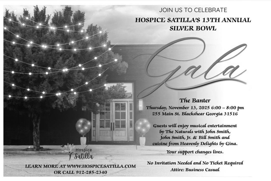 Hospice Satilla’s Silver Bowl Gala is Nov. 13 at The Banter
