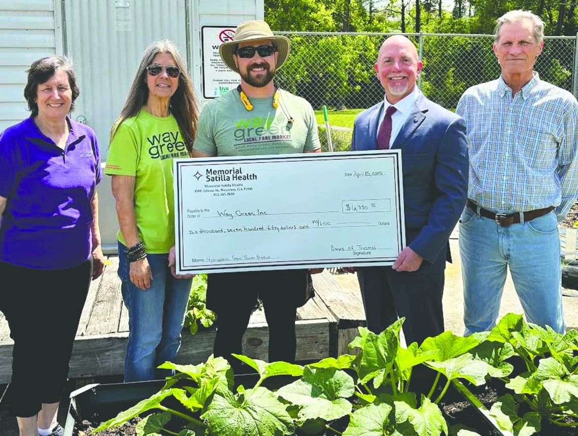 Memorial Satilla, Waygreen partner on hydroponics for community food park