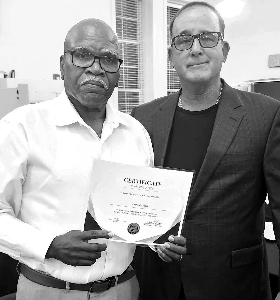 NeSmith leads pledge NeSmith leads pledge