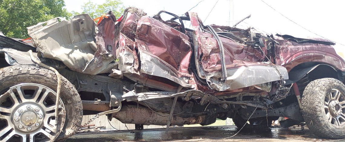 One injured in train/truck collision One injured in train/truck collision