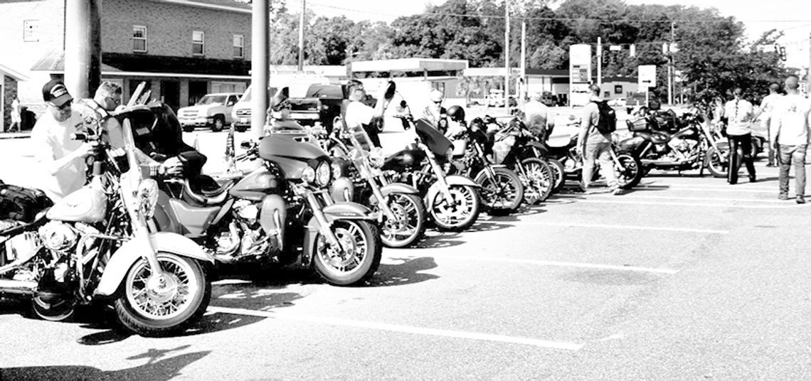 Riders prepare to mount for Blue Ribbon Ride