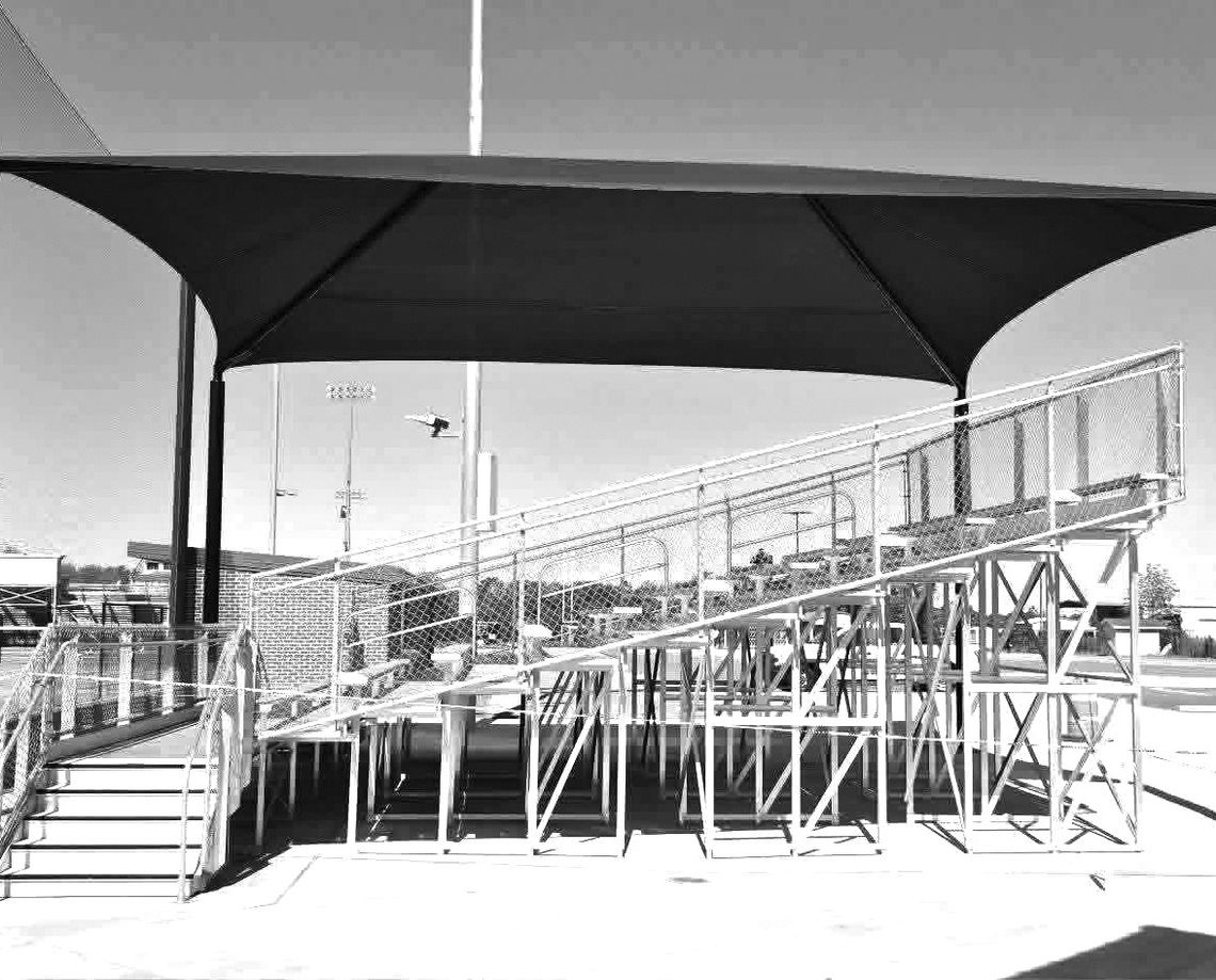 Softball facility shade installation complete