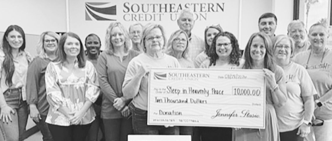 Southeastern Credit Union donates $10,000 to Sleep in Heavenly Peace Southeastern Credit Union donates $10,000 to Sleep in Heavenly Peace