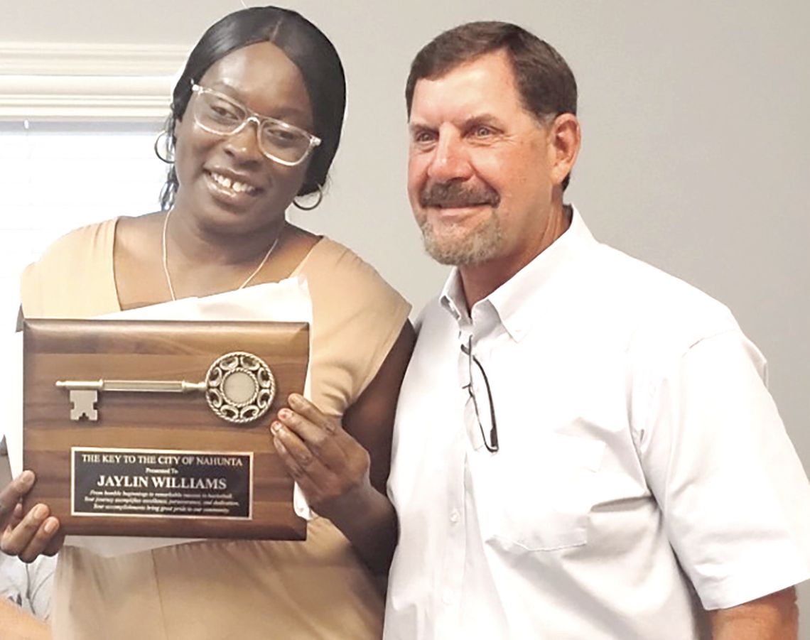 Williams, Lady Herons, Herons presented Keys to the City