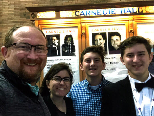 <p>Garrett Chrisopher Sapp is shown with his family l-r Brent, Heather, Ethan James and Garrett Sapp.</p>