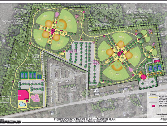 View of Pierce County recreation complex planned update.