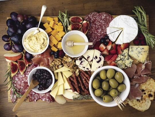 Example of a charcuterie board.