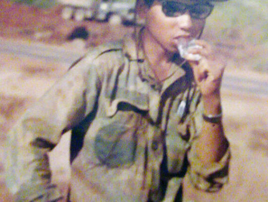 McCarthy took this photo of a Vietnamese officer of the Army of the Republic of Vietnam (ARVN) who served as a scout for McCarthy’s company.