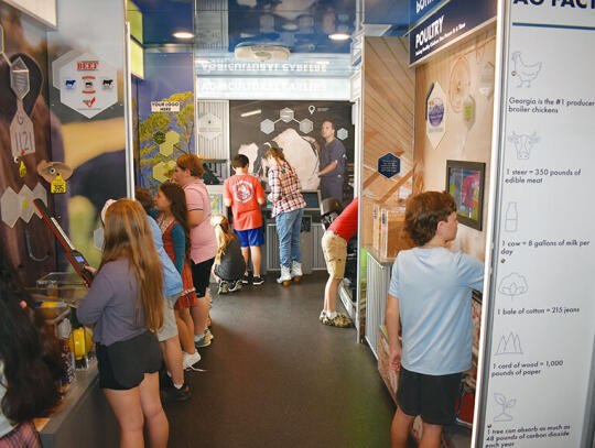 Fourth graders from Blackshear Elementary, Midway Elementary and Patterson Elementary toured the GA AG Experience recently. Students learned about STEM in GA farming through interactive exhibits in GA AG Experience’s mobile classroom.