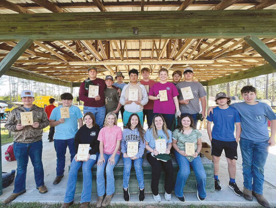 Pierce County Junior and Senior teams beat out strong competition from multiple area counties. Shown is the PCHS team, which placed first in the senior category and took home numerous individual awards. Pictured front row (l-r): Madison McSwain (first place forest management), Elizabeth Gr...