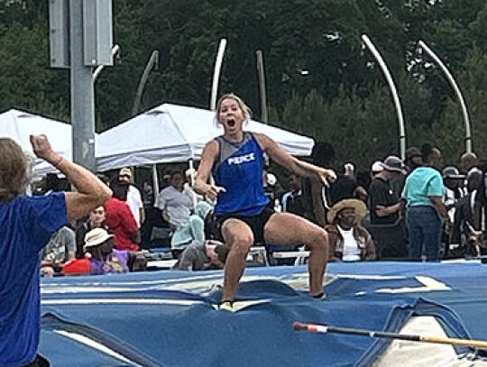 Sophie Scruggs won the state championship in the pole vault.