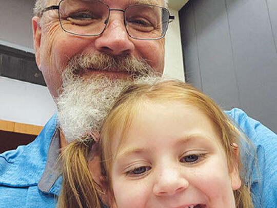 Jerry Boatright with his granddaughter Hartlee Boatright