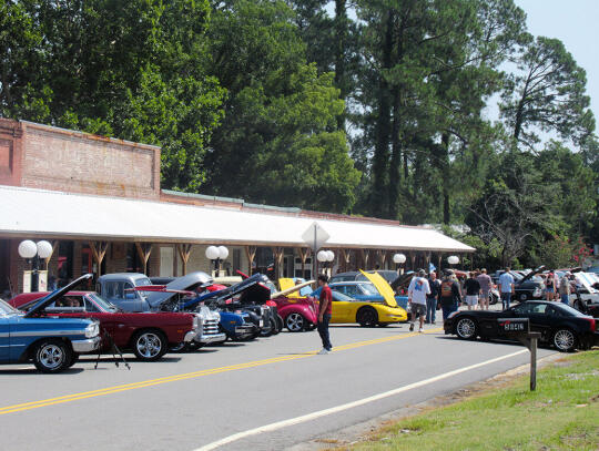 More than a dozen antique cars were on display at the car show in the Historic Downtown area