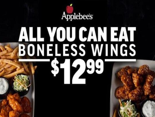 All You Can Eat Boneless Wings are Back at Applebee’s!